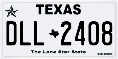 TX license plate DLL2408