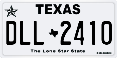 TX license plate DLL2410
