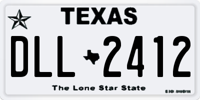 TX license plate DLL2412