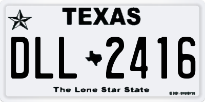 TX license plate DLL2416
