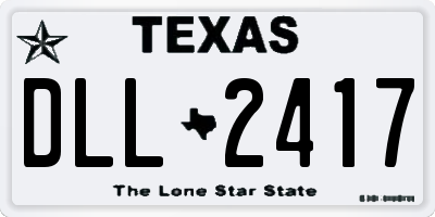 TX license plate DLL2417