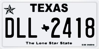 TX license plate DLL2418