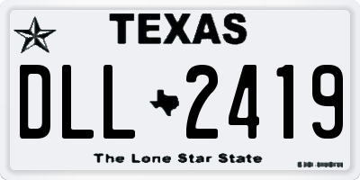 TX license plate DLL2419