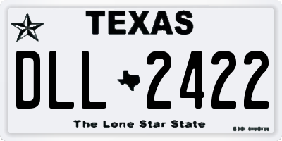 TX license plate DLL2422