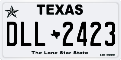 TX license plate DLL2423