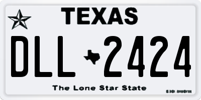 TX license plate DLL2424