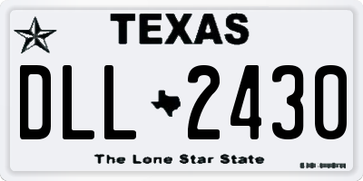 TX license plate DLL2430