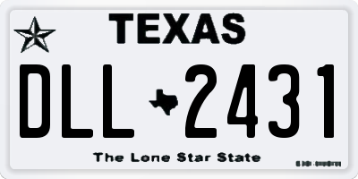 TX license plate DLL2431
