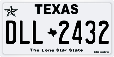 TX license plate DLL2432