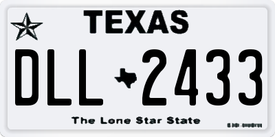 TX license plate DLL2433