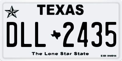 TX license plate DLL2435