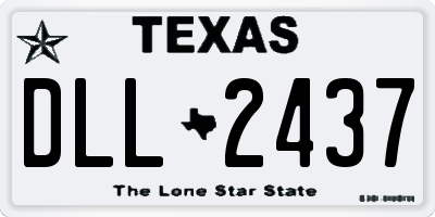 TX license plate DLL2437