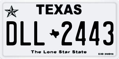 TX license plate DLL2443