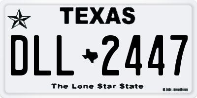 TX license plate DLL2447