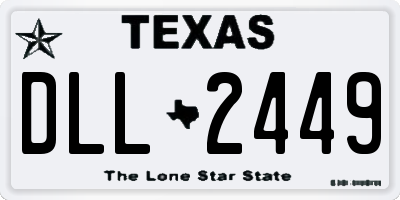 TX license plate DLL2449