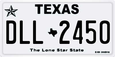 TX license plate DLL2450