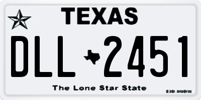 TX license plate DLL2451