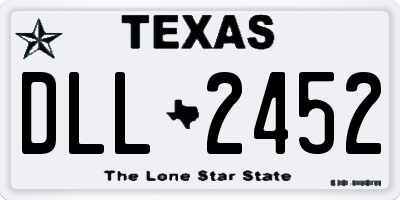 TX license plate DLL2452