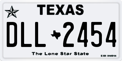 TX license plate DLL2454