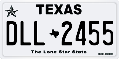 TX license plate DLL2455