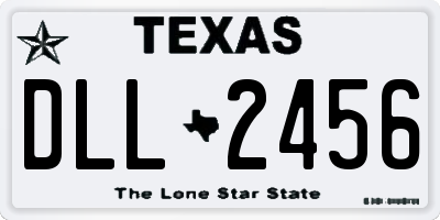 TX license plate DLL2456