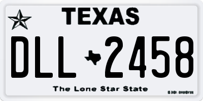 TX license plate DLL2458