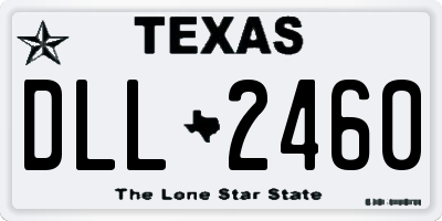 TX license plate DLL2460