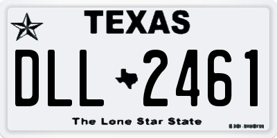 TX license plate DLL2461