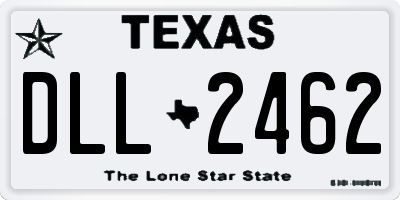 TX license plate DLL2462