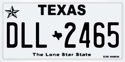 TX license plate DLL2465