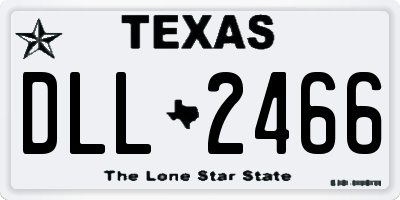 TX license plate DLL2466