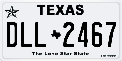 TX license plate DLL2467