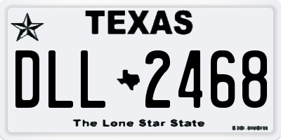 TX license plate DLL2468