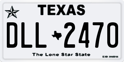 TX license plate DLL2470