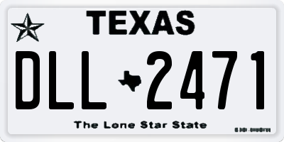 TX license plate DLL2471