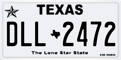 TX license plate DLL2472