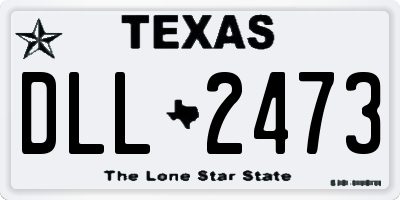 TX license plate DLL2473