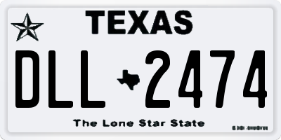 TX license plate DLL2474