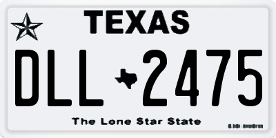 TX license plate DLL2475