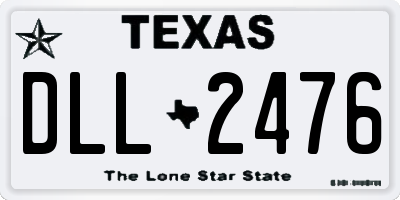 TX license plate DLL2476