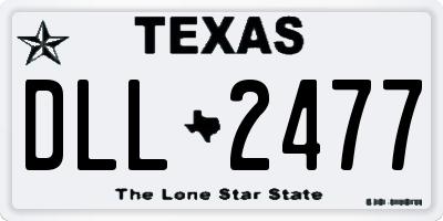 TX license plate DLL2477