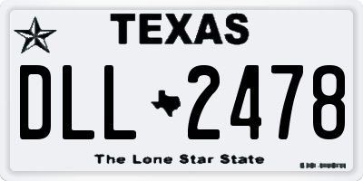 TX license plate DLL2478