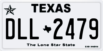 TX license plate DLL2479