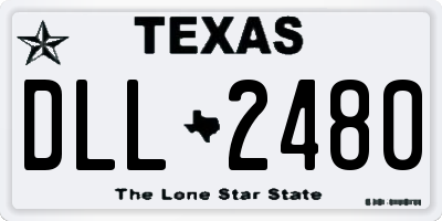 TX license plate DLL2480