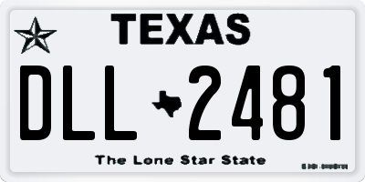 TX license plate DLL2481