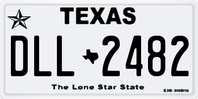 TX license plate DLL2482