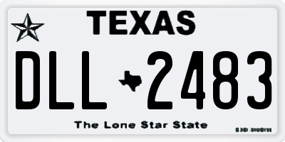 TX license plate DLL2483