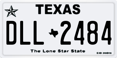 TX license plate DLL2484
