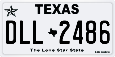 TX license plate DLL2486