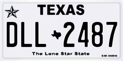 TX license plate DLL2487